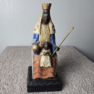 Handcrafted Religious Figurine - Multicolor By Domingo Orta 1993